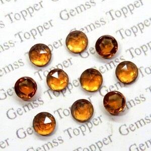 Hessonite Garnet 10x10 mm Round Rose Cut